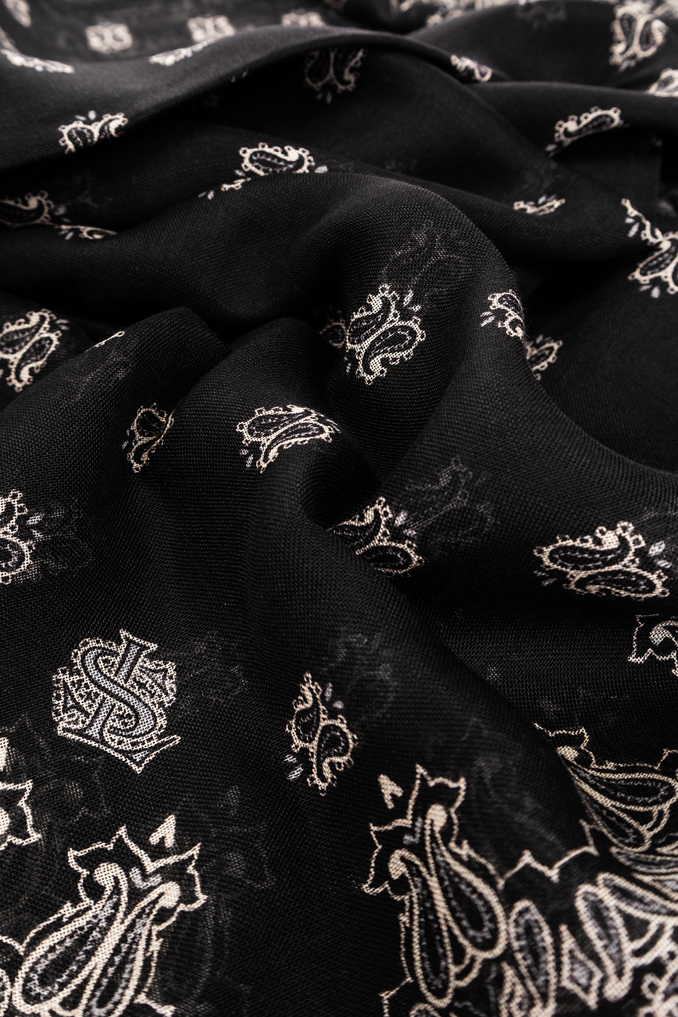Black Paisley scarf Saint Laurent - saint laurent cassandra